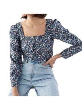 & Other Stories Flora Puff Sleeves Button Down Top